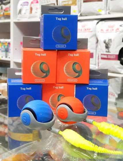 توپ هوشمند گربه نارنجی و آبی